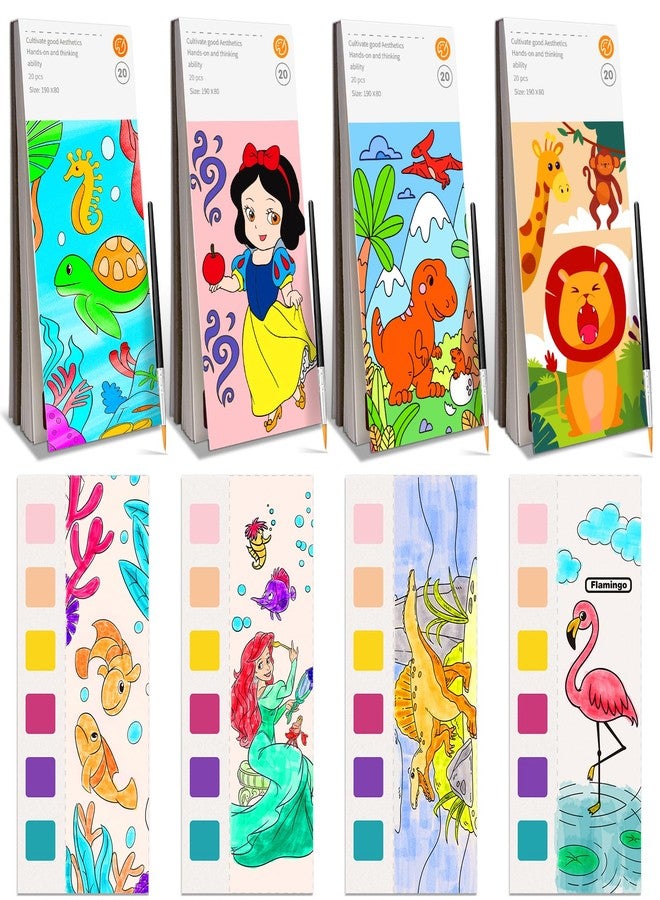 ZHOC Paint with Water Coloring Books for Kids, Pocket Mess Free Watercolor Painting Sets for Kids Ages 3 4 5 6 7 8+, Water Color Paint Set Arts and Crafts Gift for Boys Girls, 4 Pack - Image 1